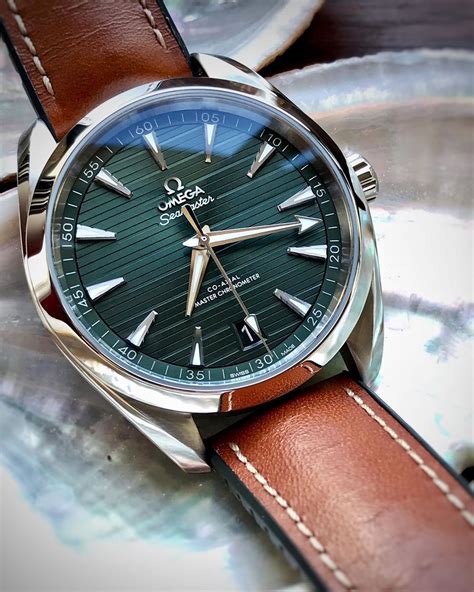 omega seamaster aqua terra brown leather strap|omega seamaster leather strap vintage.